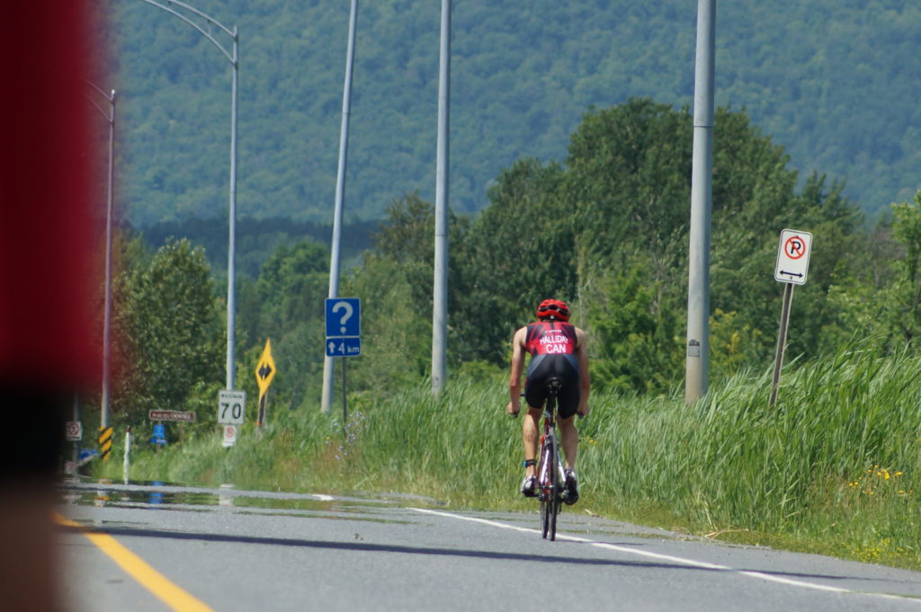 Biking on my own chasing down the first group