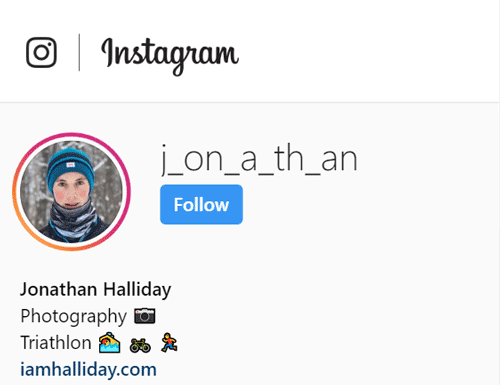 Jonathan's Instagram